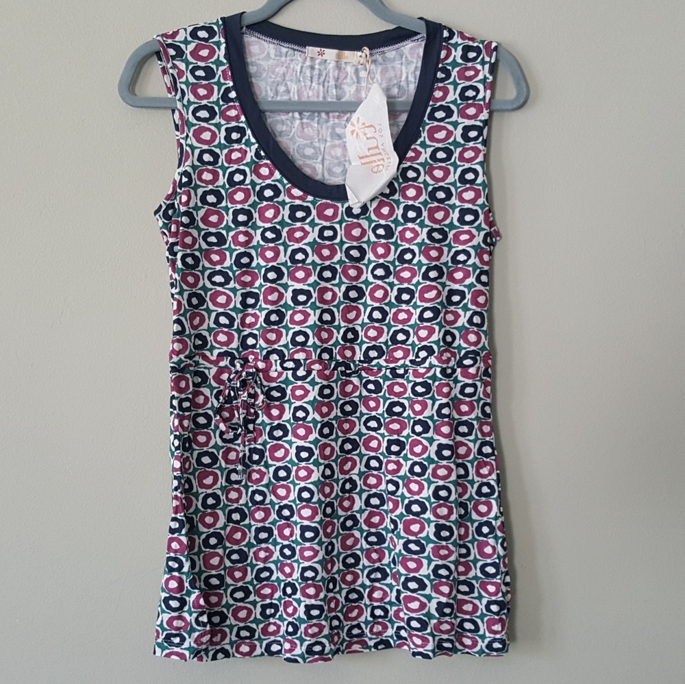 NWT Tulle Top Blouse Sleeveless Small Mod